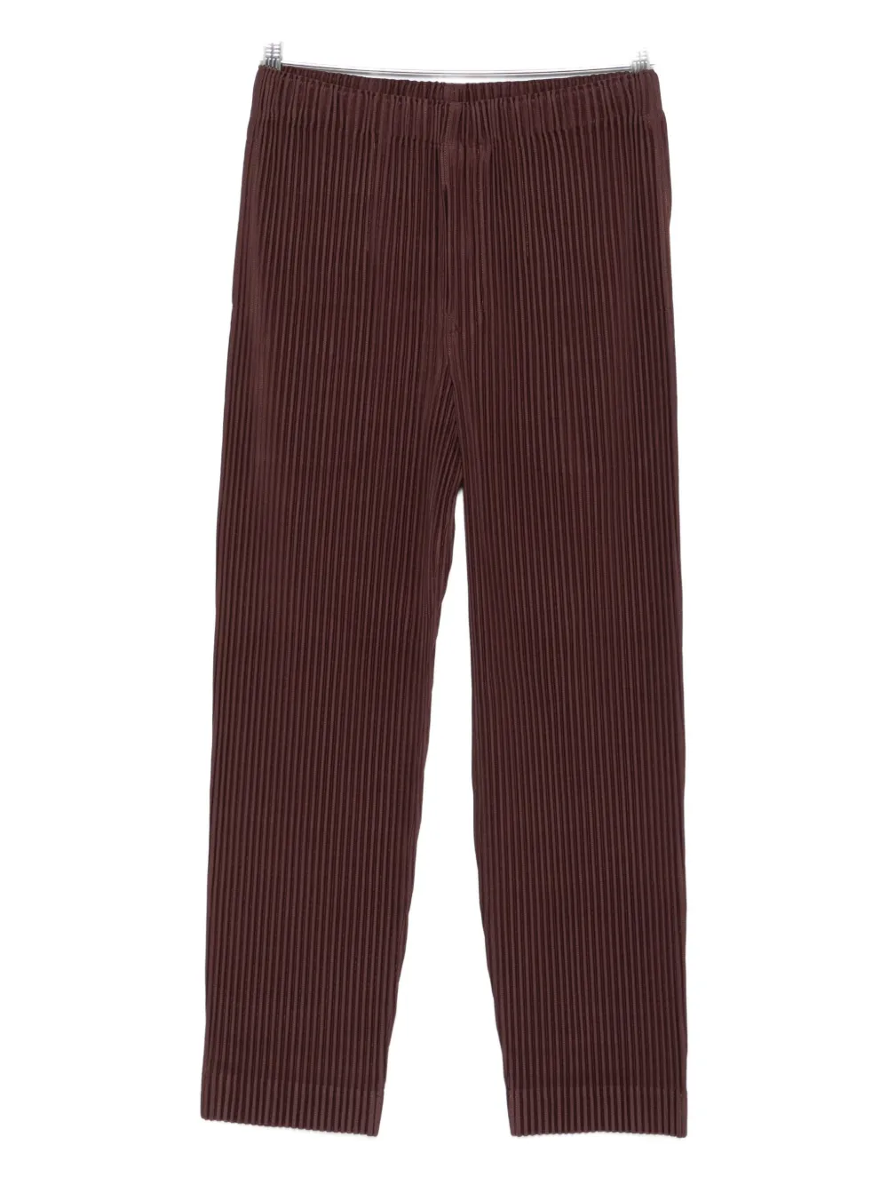 Issey Miyake Color Pleats Straight Pant In Brown