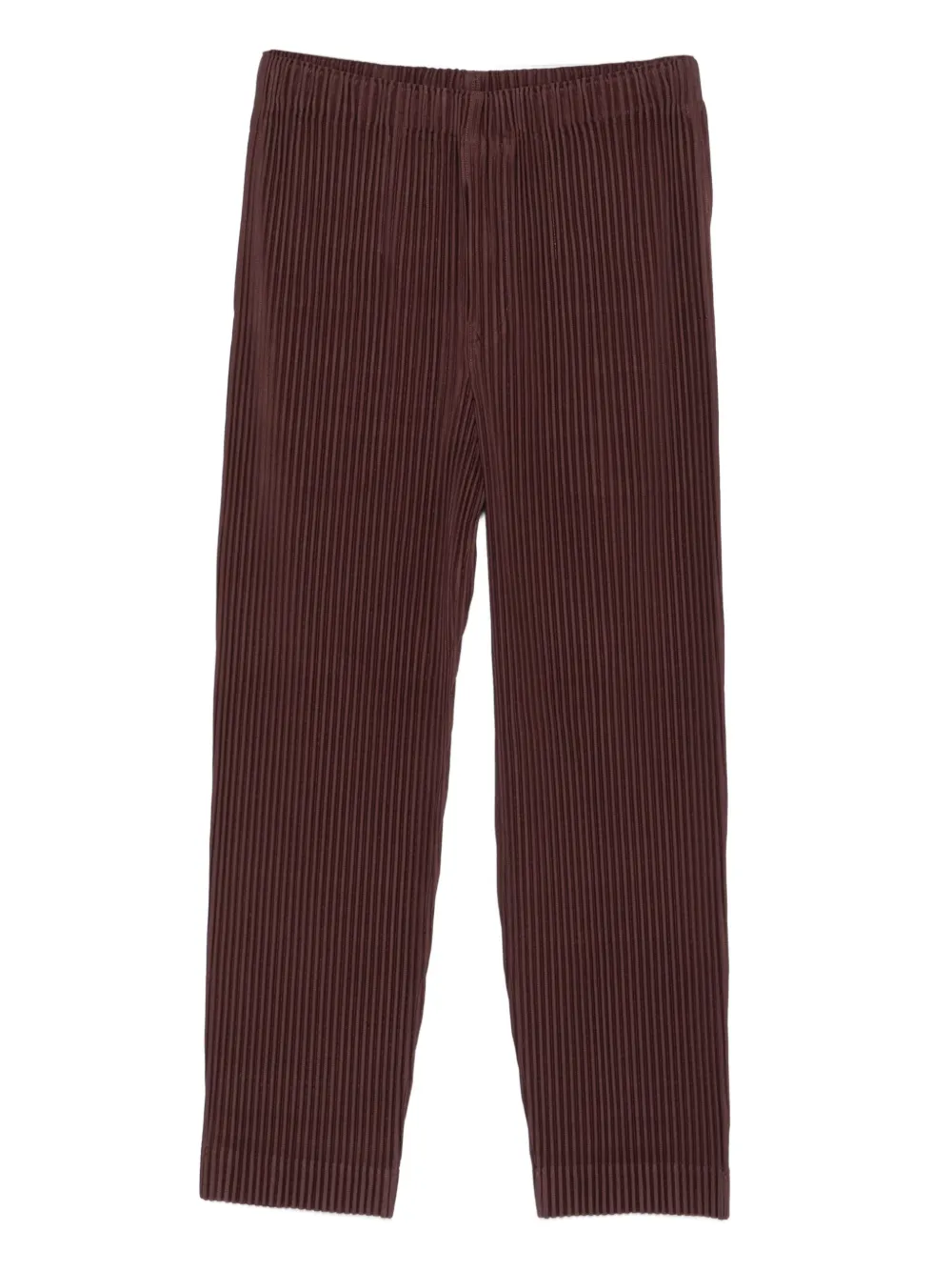 Homme Plissé Issey Miyake pleated cropped trousers | Brown | Image 1