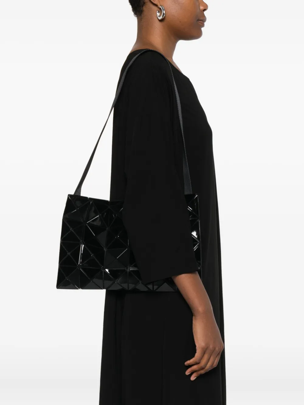 Bao Bao Issey Miyake geometric-pattern shoulder bag - Zwart