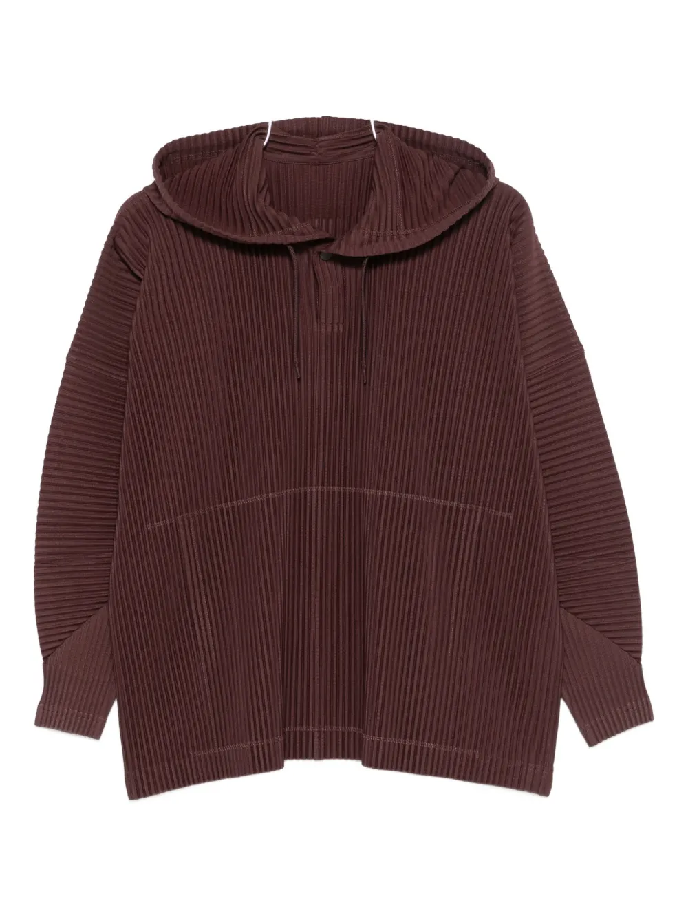 Homme Plissé Issey Miyake pleated hoodie - Marrone