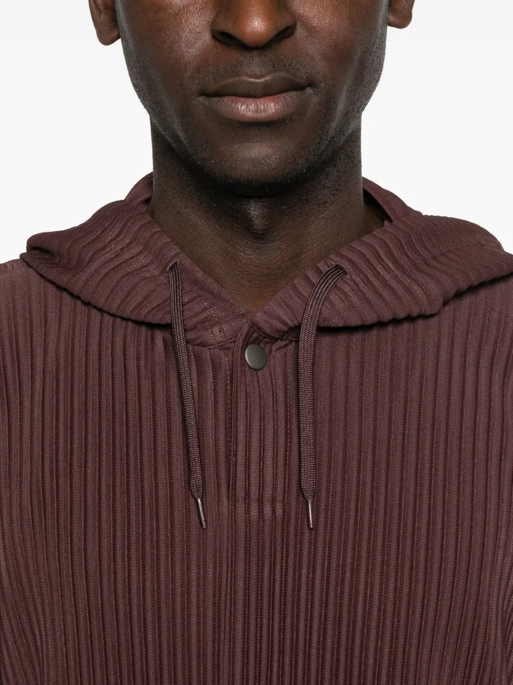 Homme Plissé Issey Miyake Geplooide hoodie Bruin