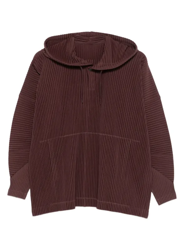 homme plisse HEATHER PLEATS / ボタンフーディ HEATHER PLEATS Hoodie