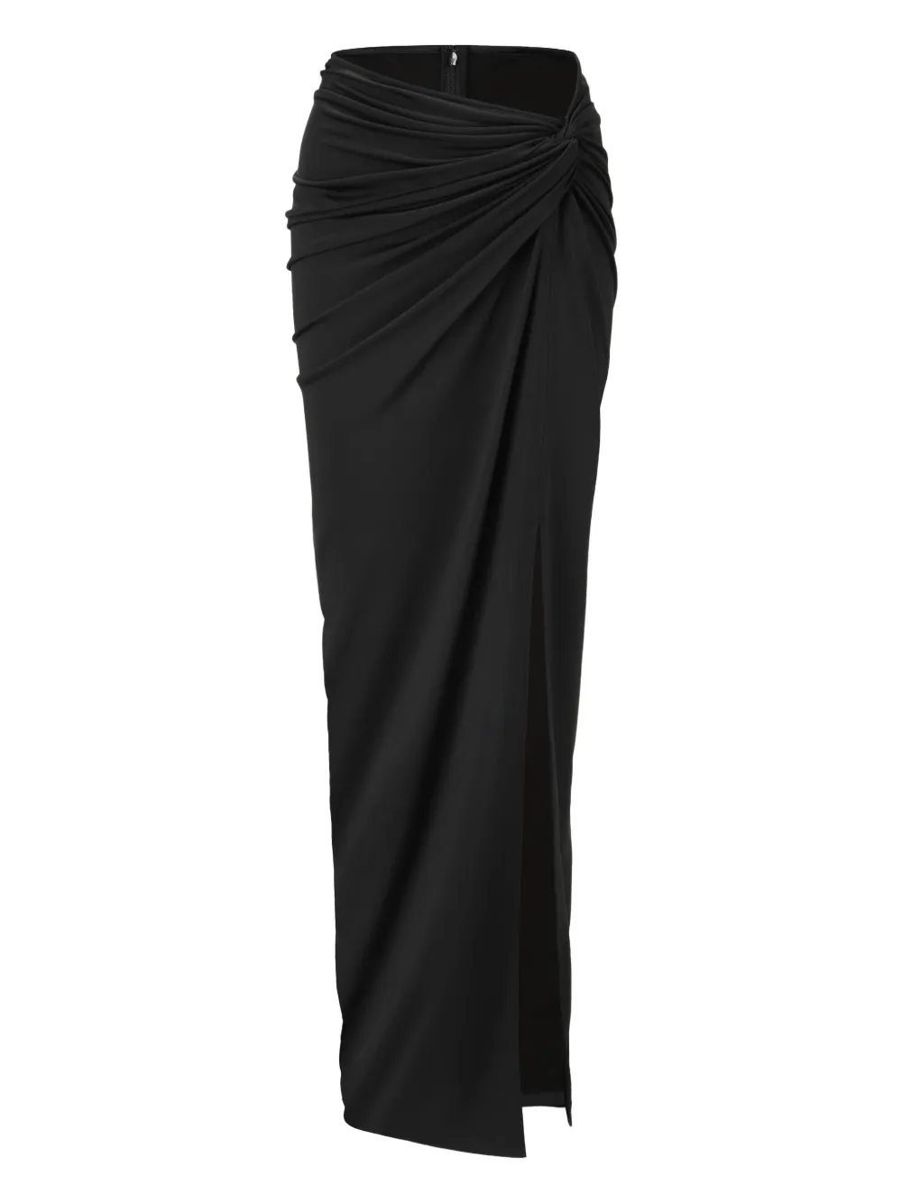 Oude Waag Knot-front Split Maxi Skirt In Black