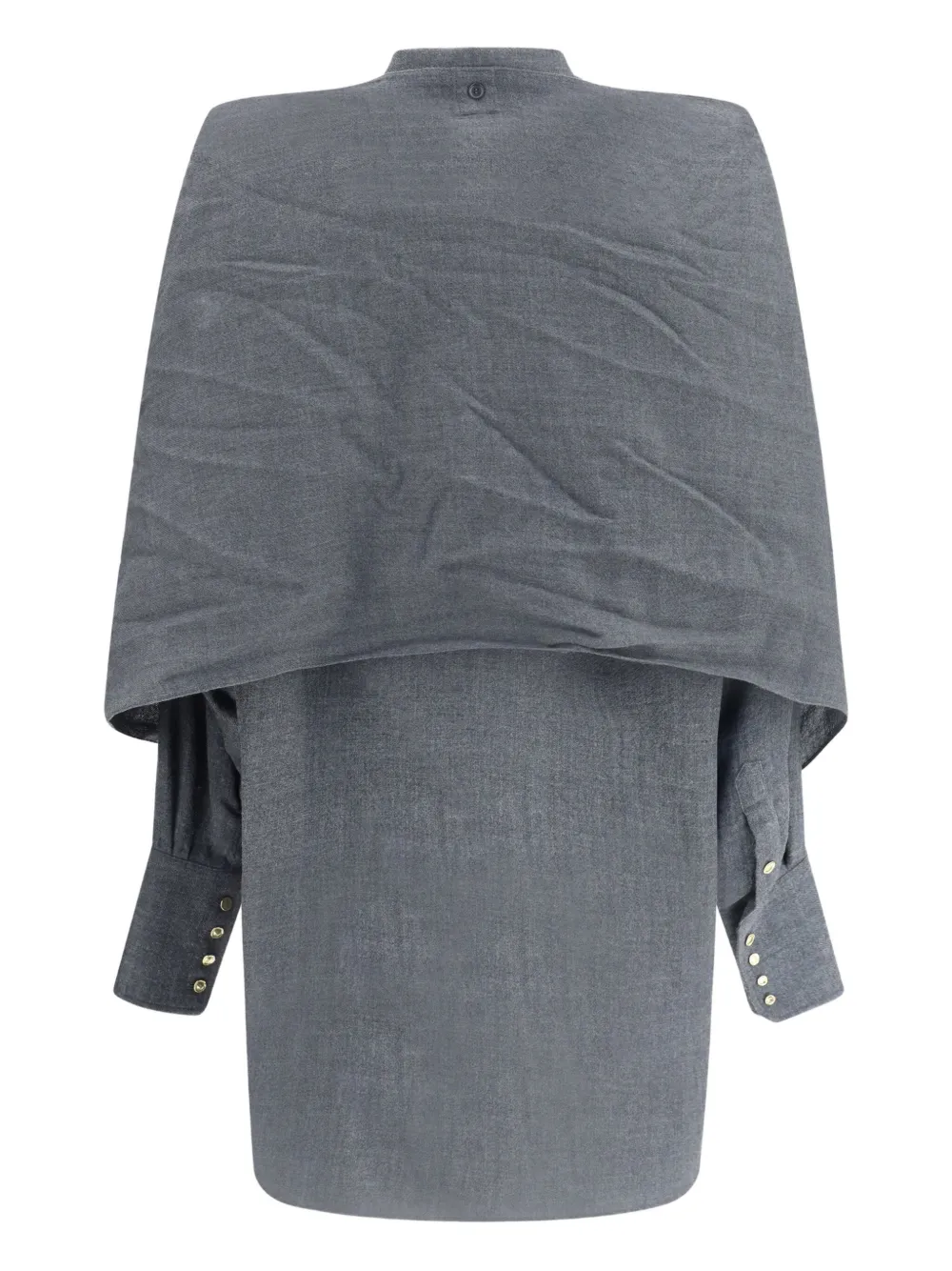 DARKPARK Georgia detachable-scarf shirt - Grijs