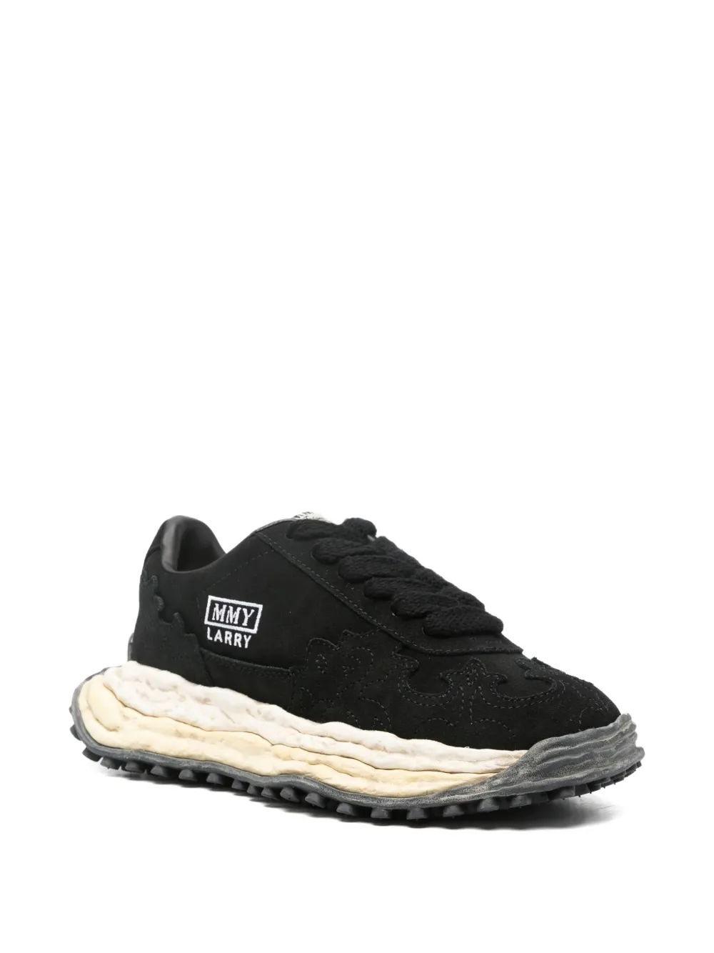 Maison MIHARA YASUHIRO Larry OG suede low-top sneakers Zwart