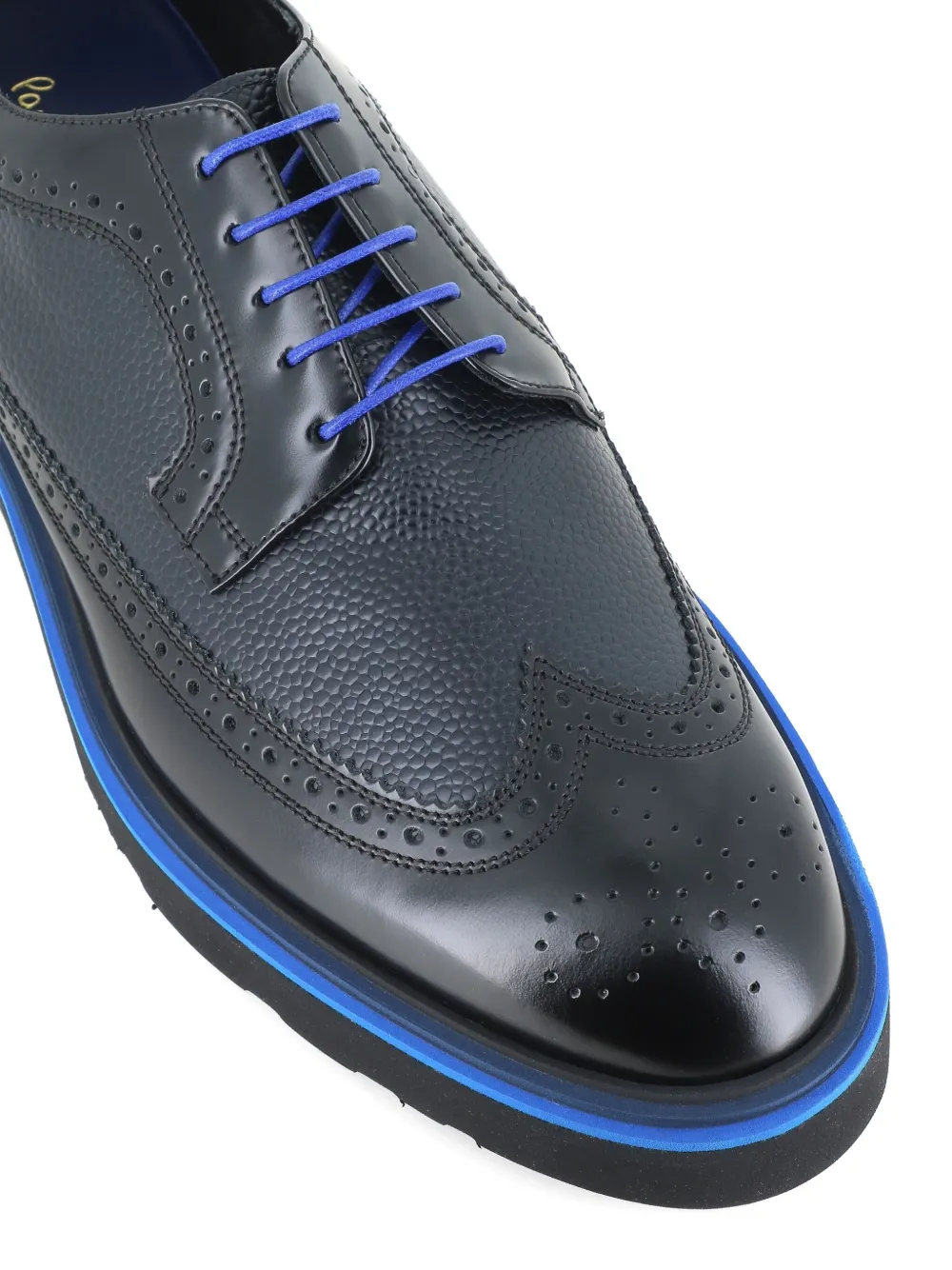 Paul Smith leather wingtip brogues Black