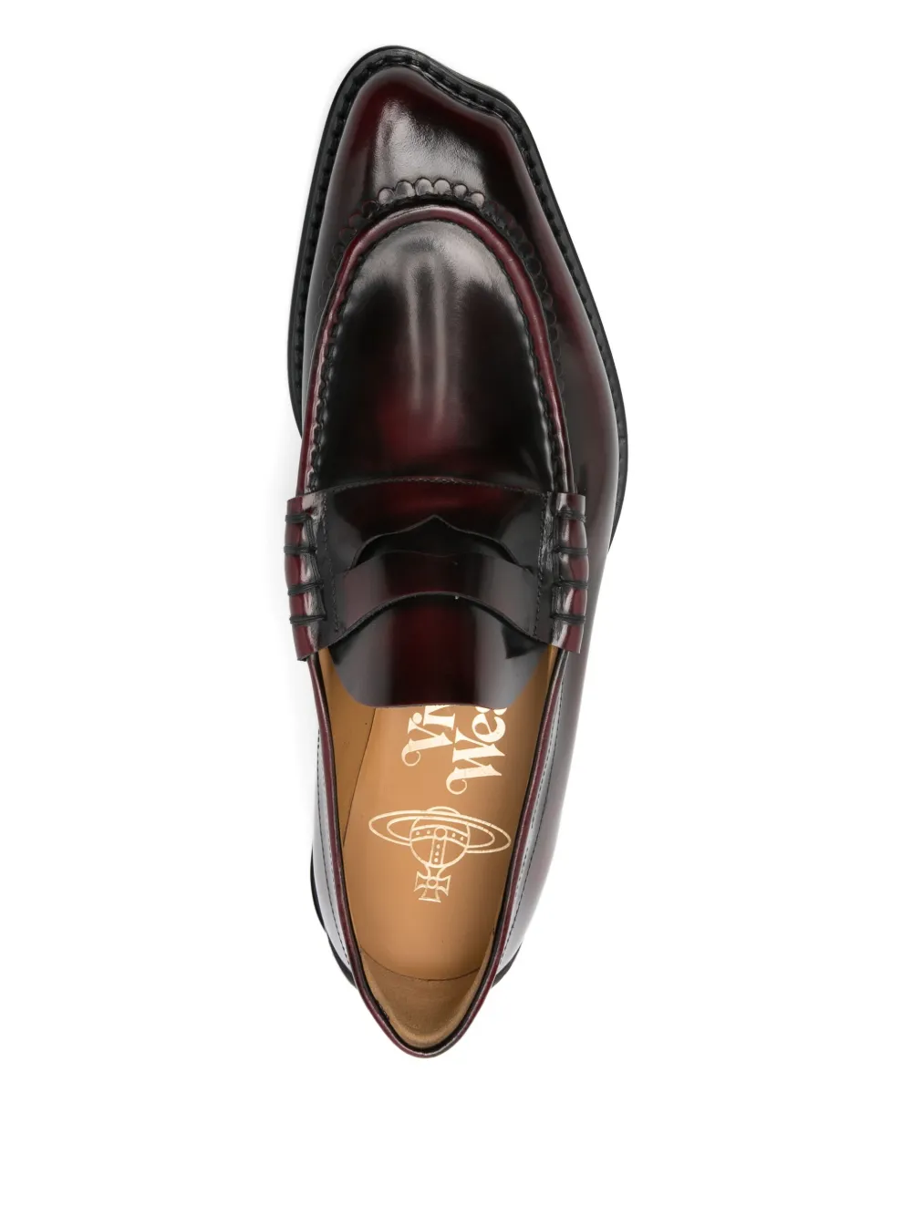 Vivienne Westwood Leather Penny Loafers In Red
