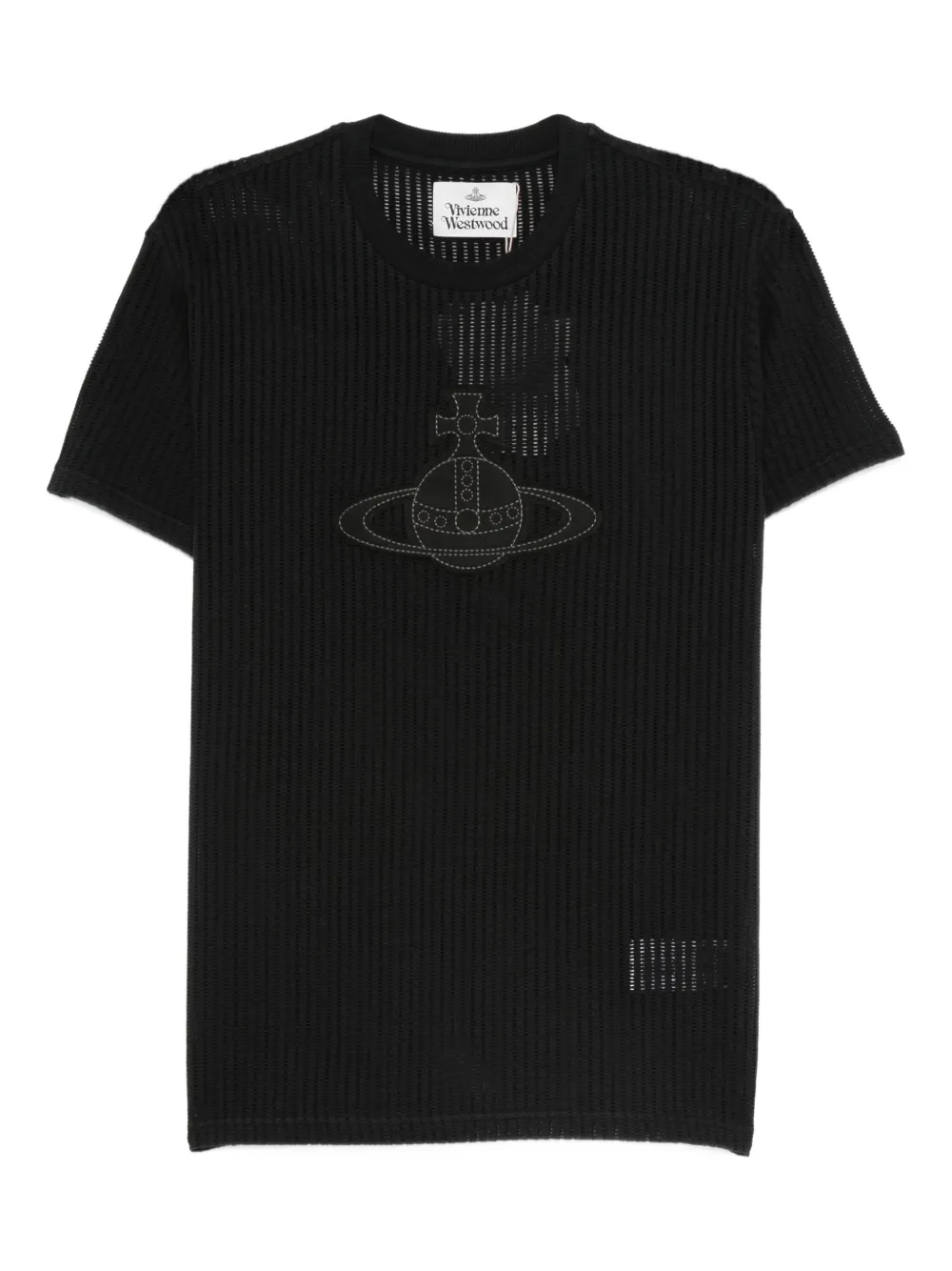 Vivienne Westwood orb-embellished ribbed T-shirt | Black | Image 1