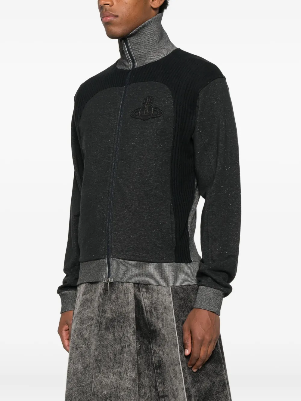 Vivienne Westwood オーブ ジップ スウェットシャツ | グレー