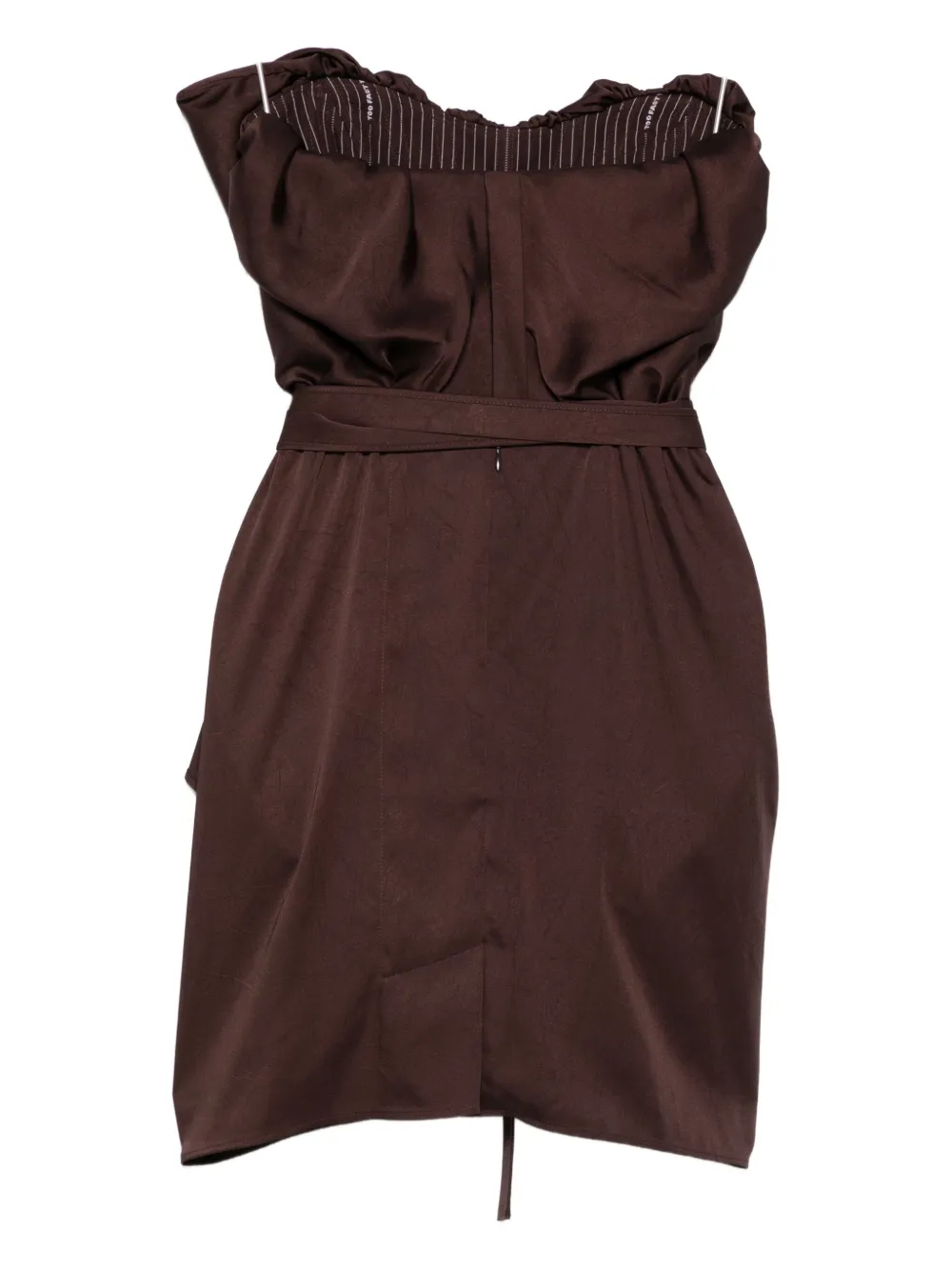 Vivienne Westwood Mini-jurk met gedrapeerde taille - Bruin