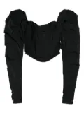 Vivienne Westwood puff-sleeve corset top - Black