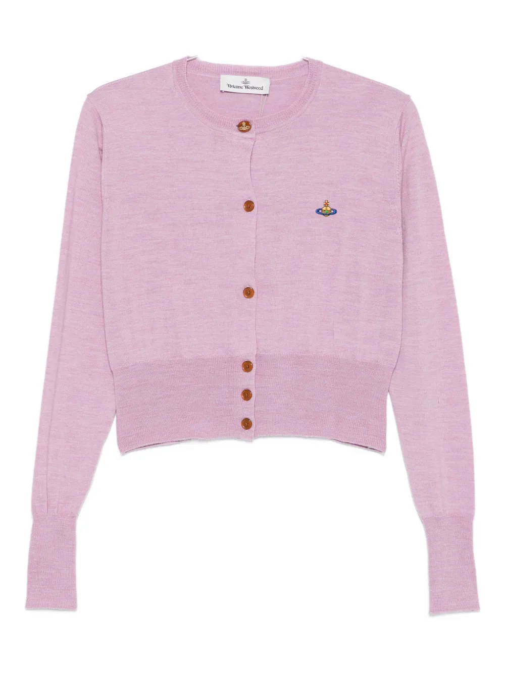 Vivienne Westwood Bea Orb-embellished Button Cardigan In Purple