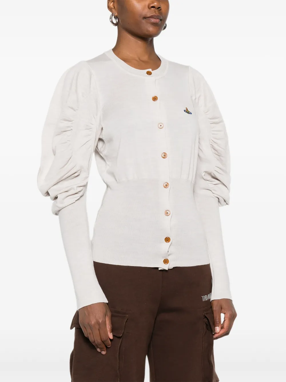 Vivienne Westwood Vest met pofmouwen en knopen Grijs