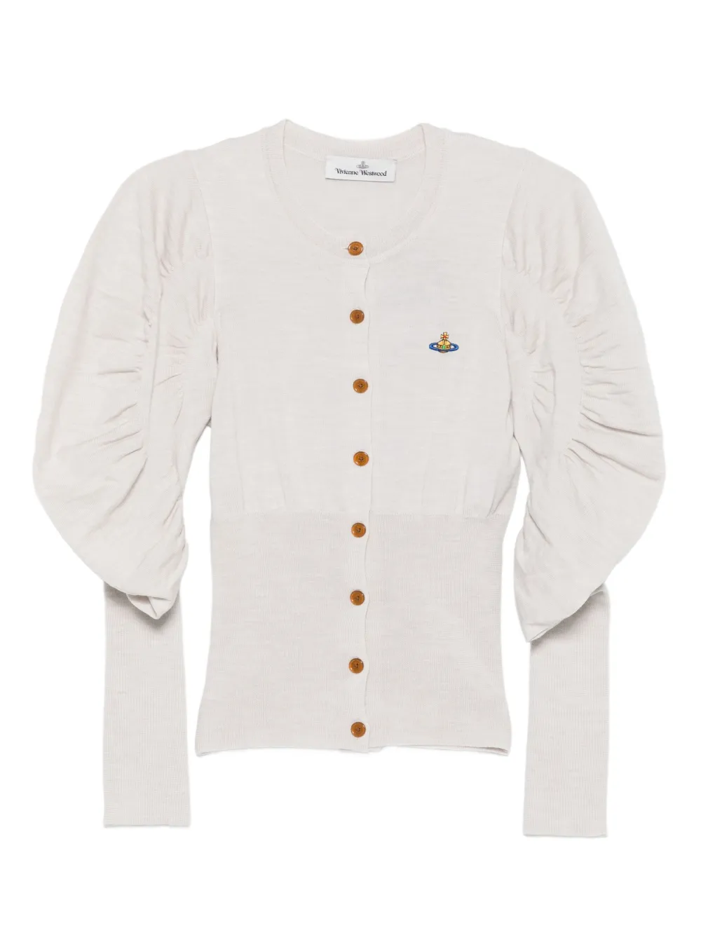 Vivienne Westwood puff-sleeve buttoned cardigan | Grey | Image 1