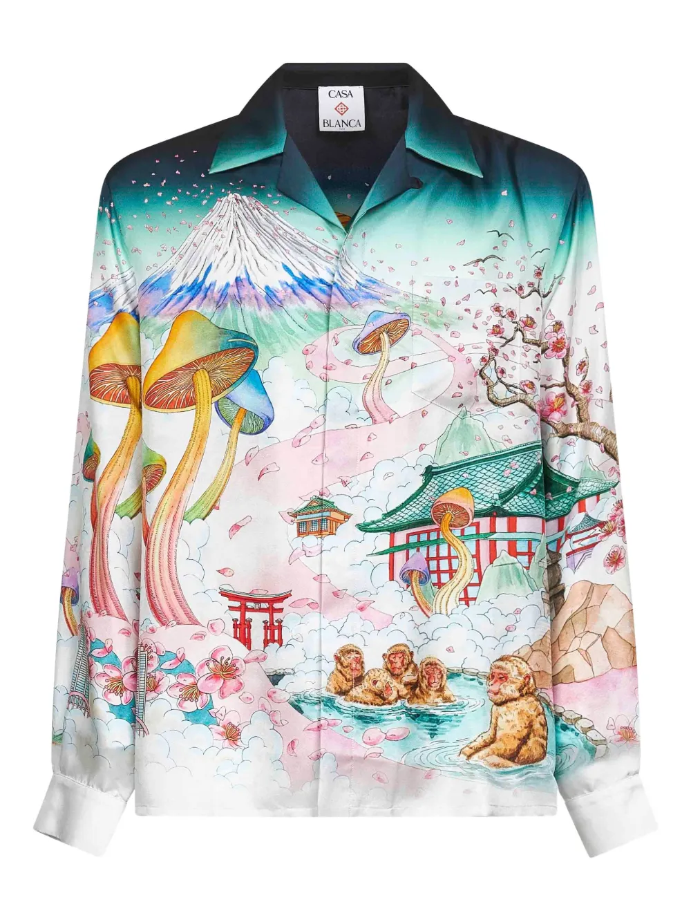 Casablanca Flowers shirt - ホワイト Casablanca Flowers shirt - ホワイト