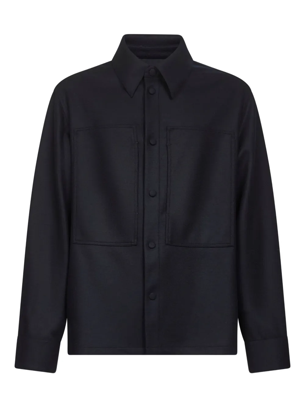 Jil Sander patch-pocket snap-button shirt - ブルー Jil Sander patch-pocket snap-button shirt - ブルー
