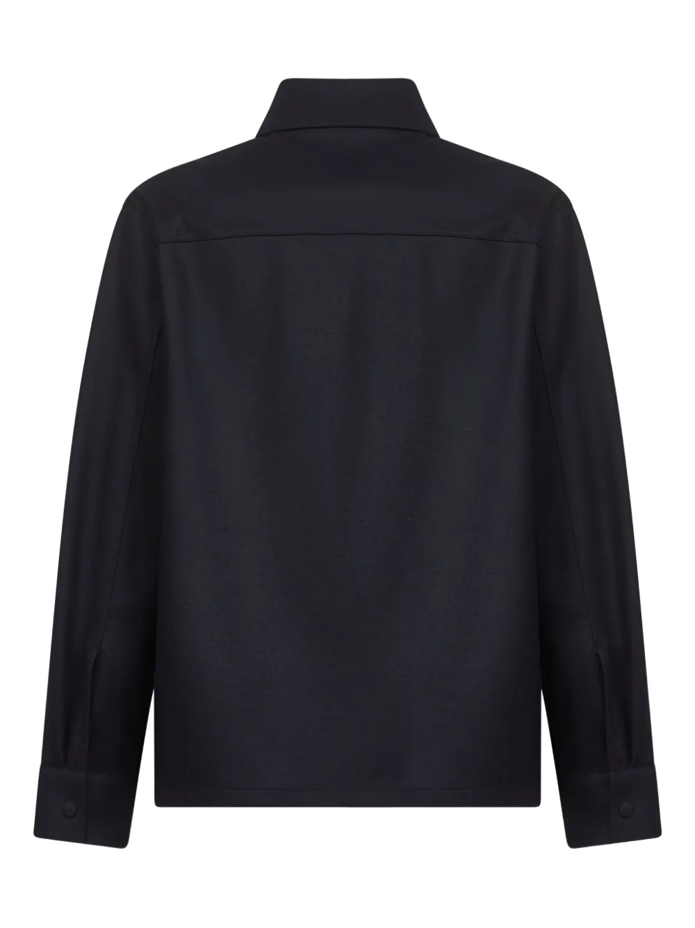 Jil Sander patch-pocket snap-button shirt - Blauw