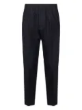 D4.0 elasticated-waistband pleated trousers - Blue
