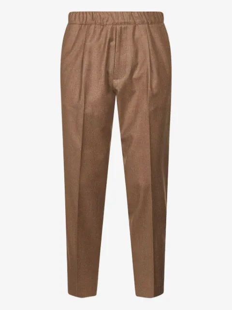 D4.0 elasticated-waistband pleated trousers