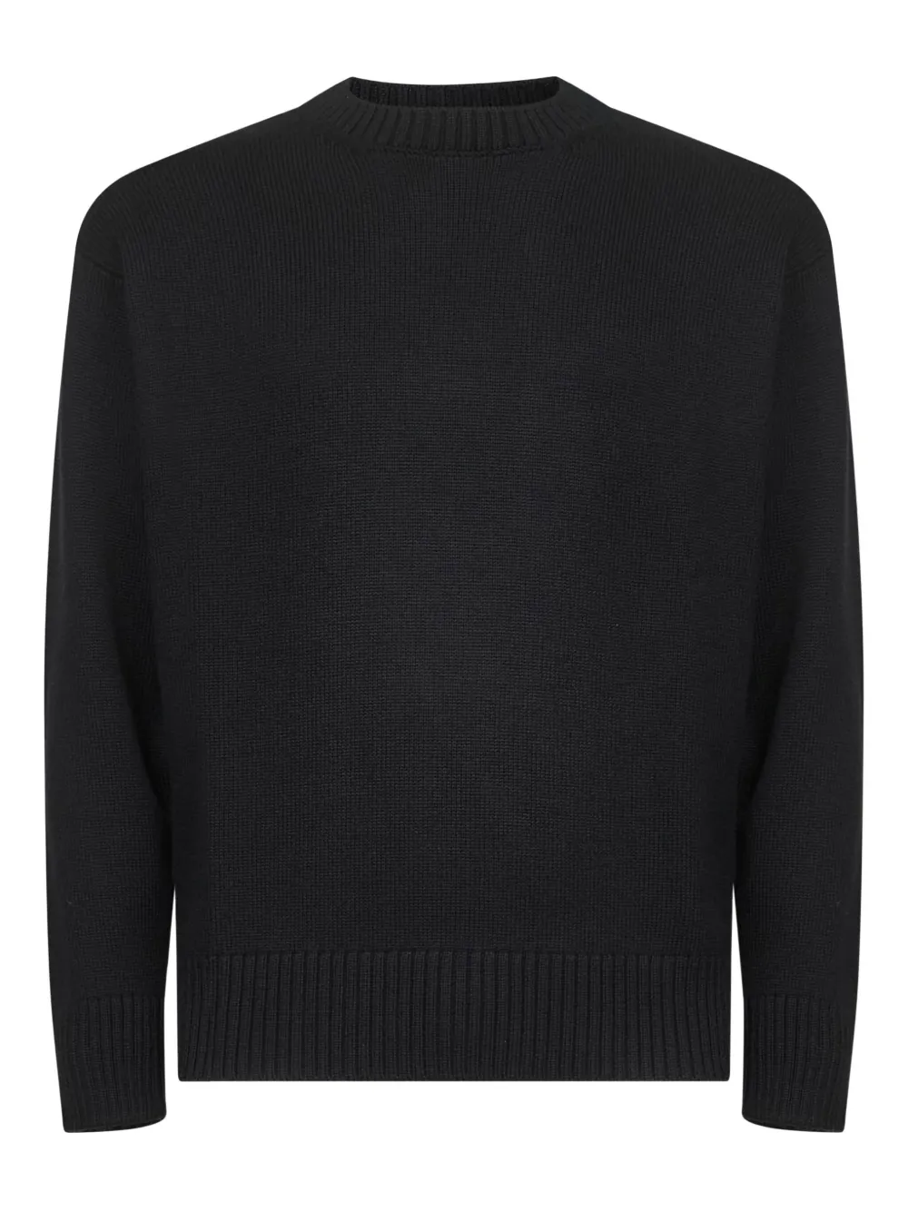 D4.0 ribbed crew neck sweater - ブラック D4.0 ribbed crew neck sweater - ブラック