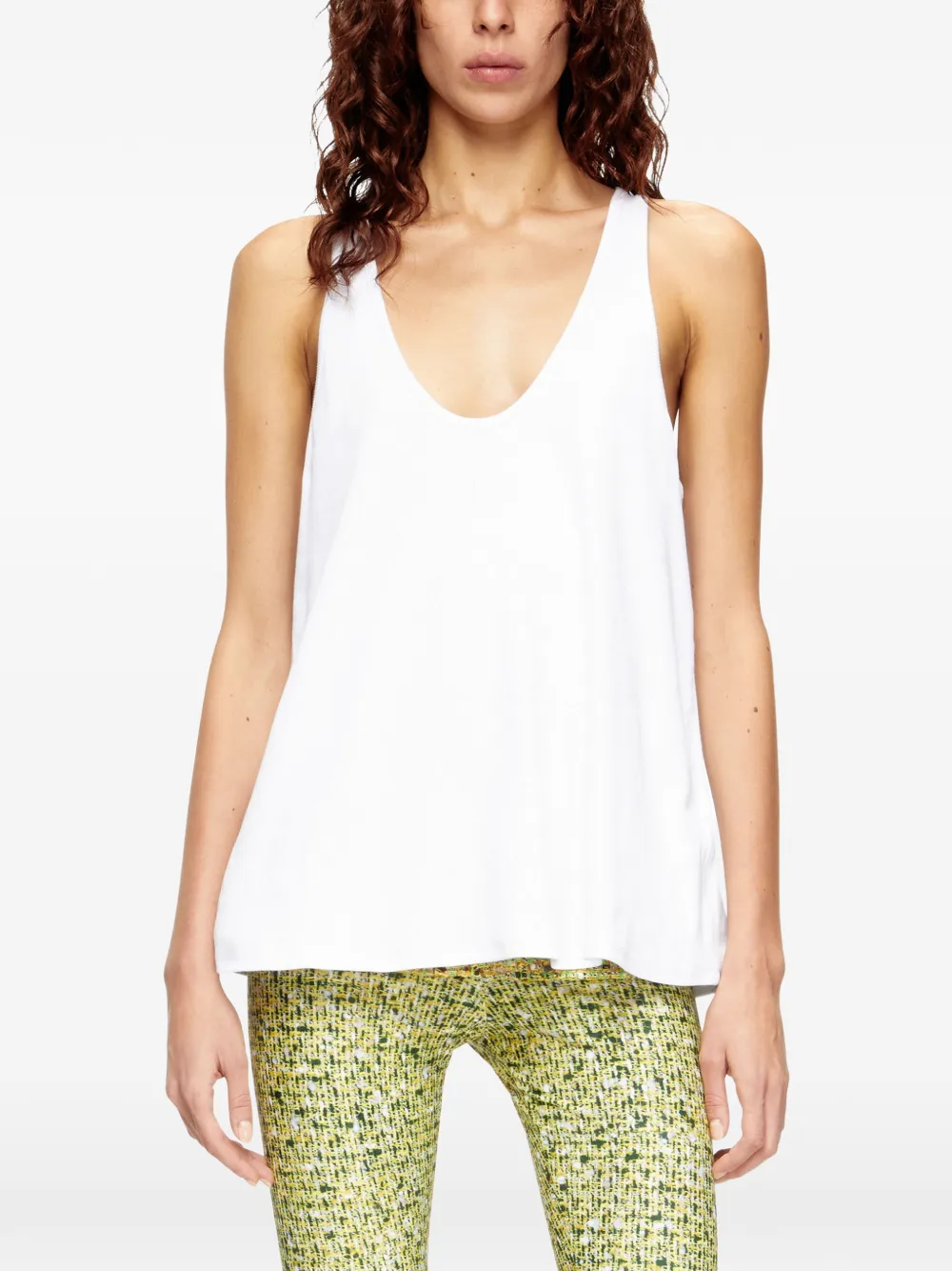 Diesel Flared tanktop met racerback Wit