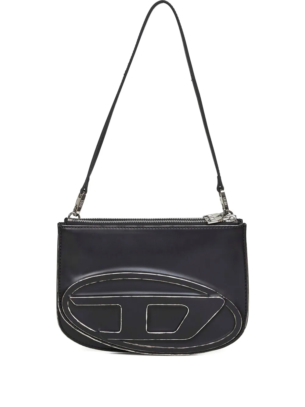 Diesel 1DR Twin embossed-logo shoulder bag - ブラック Diesel 1DR Twin embossed-logo shoulder bag - ブラック