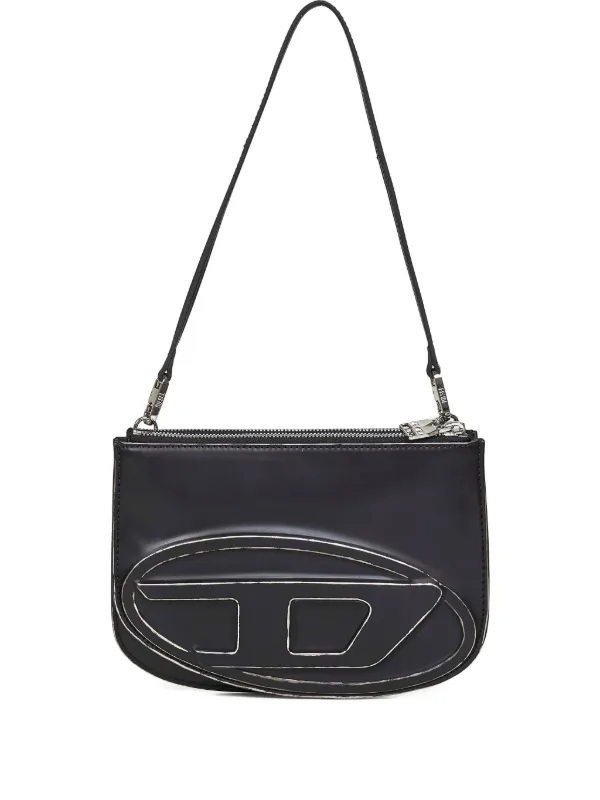 DIESEL 1DR ロゴブラック ベルト 80cm Men's 2.9cm leather belt with oval d logo | Black | Diesel