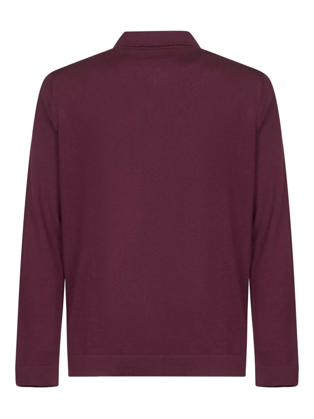 D4.0 ribbed-collar button shirt - Paars