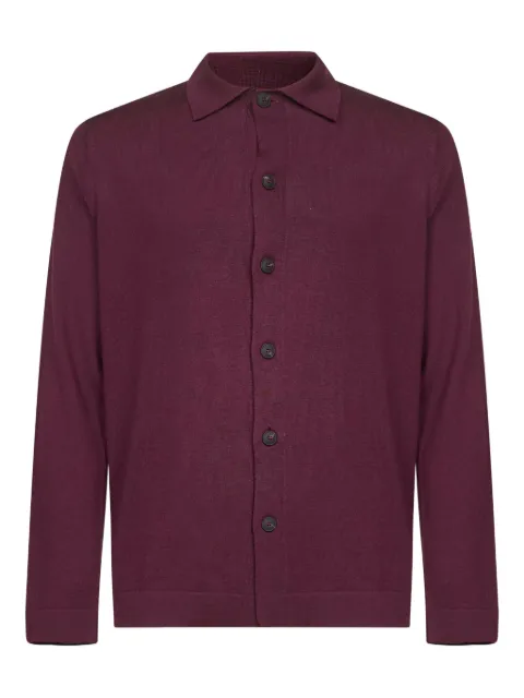 D4.0 ribbed-collar button shirt