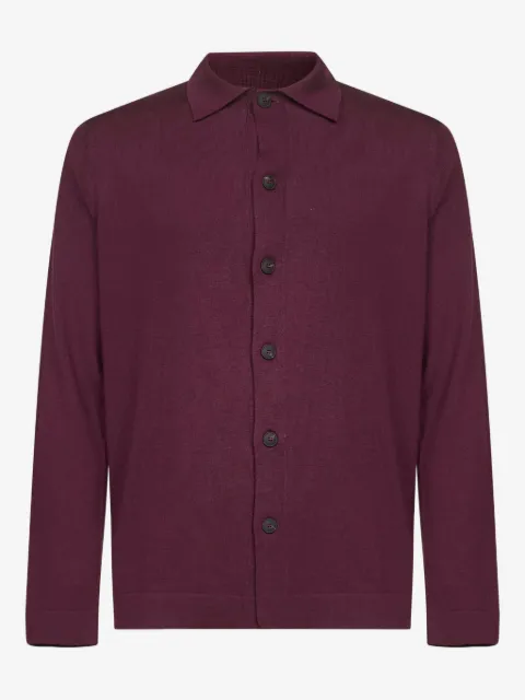 D4.0 ribbed-collar button shirt