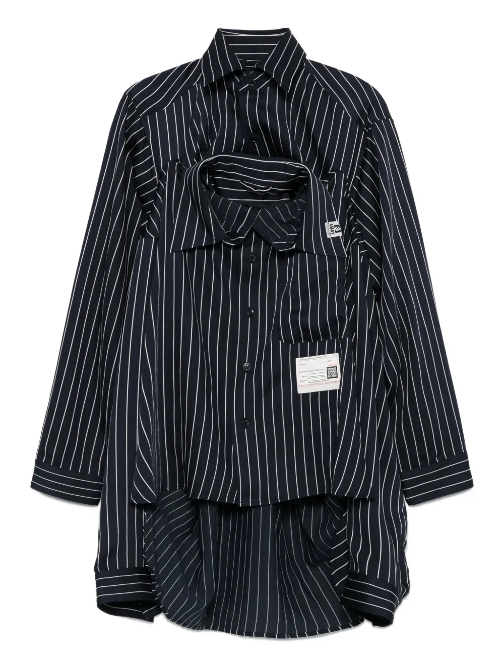 Maison MIHARA YASUHIRO layered pinstripe shirt | Blue | Image 1