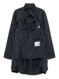 Maison MIHARA YASUHIRO layered pinstripe shirt - Blue
