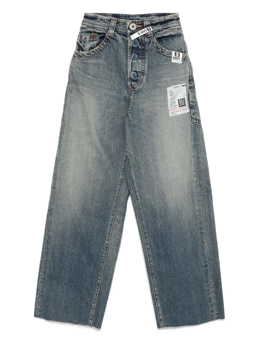 Maison MIHARA YASUHIRO Amateur Sewn Like Wide ジーンズ - ブルー Maison MIHARA YASUHIRO Amateur Sewn Like Wide ジーンズ - ブルー