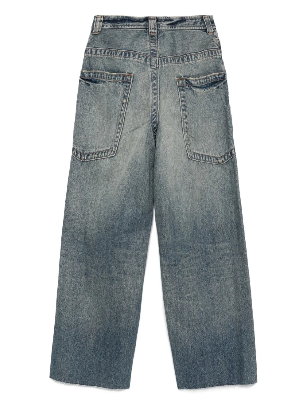 Maison MIHARA YASUHIRO Amateur Sewn Like Wide frayed-hem jeans | Straight-Leg Jeans | Image 2