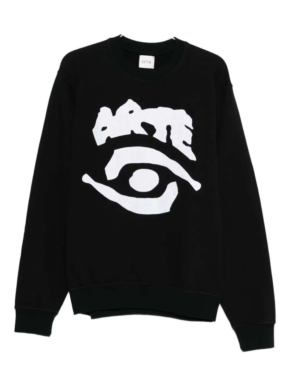 Arte Antwerp Embroidered-eye Sweatshirt In Black