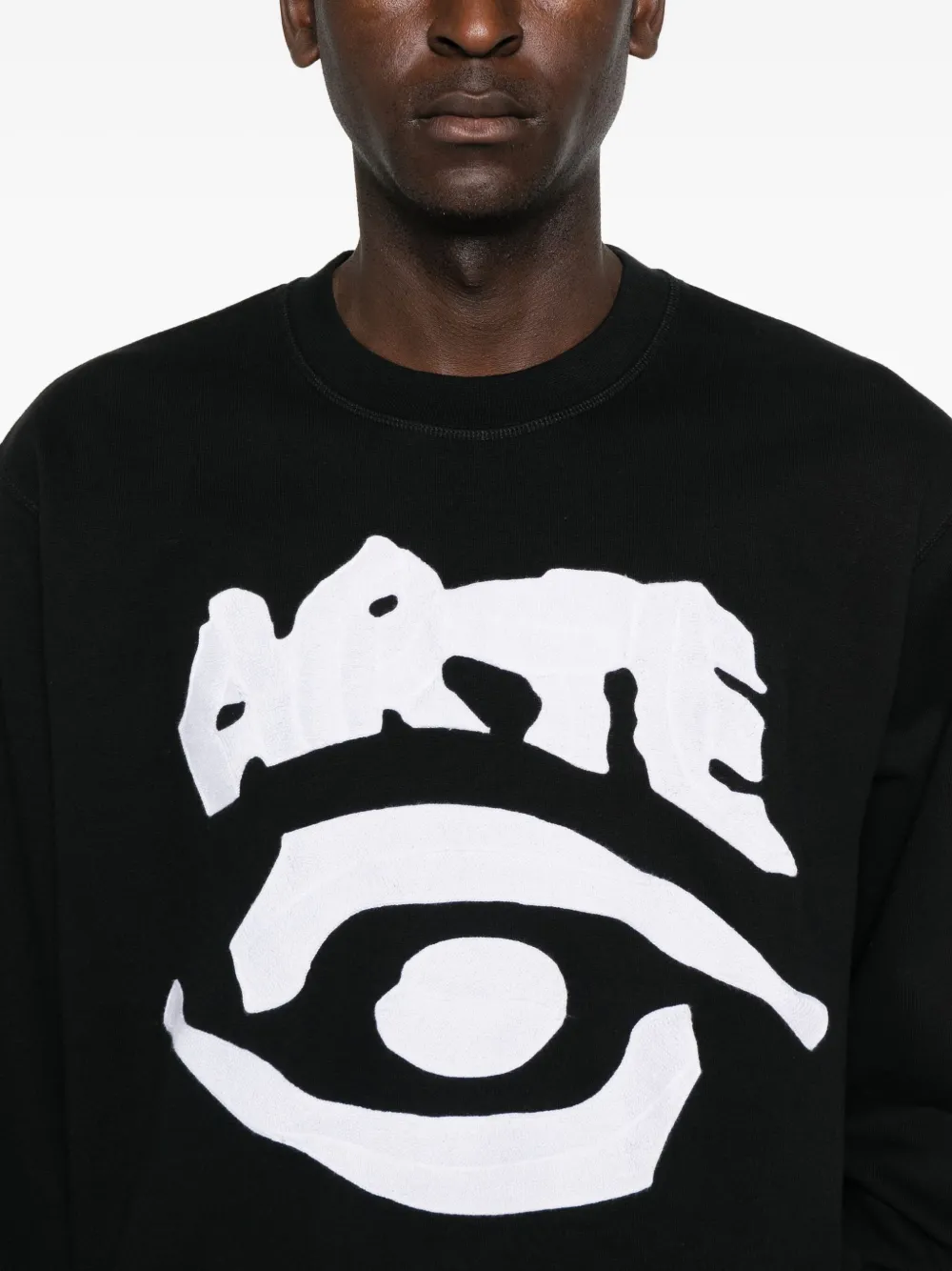 Arte Antwerp Embroidered-eye Sweatshirt In Black