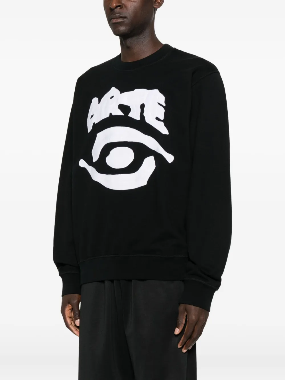 Arte Antwerp Embroidered-eye Sweatshirt In Black