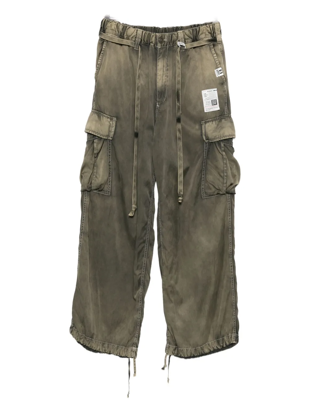 Miharayasuhiro Drastring-fastening Cargo Trousers In Gray