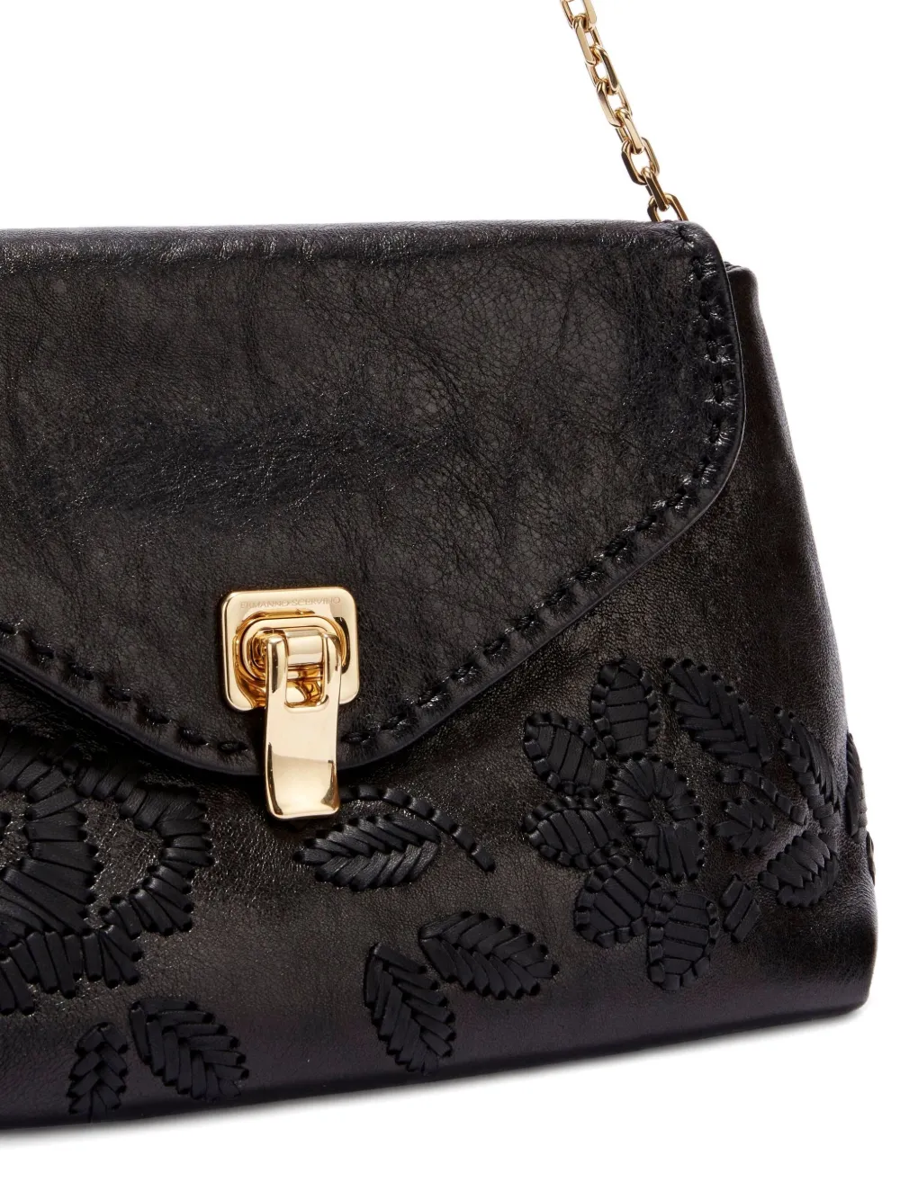 Ermanno Scervino New Joy Floral-embroidery Shoulder Bag In Black