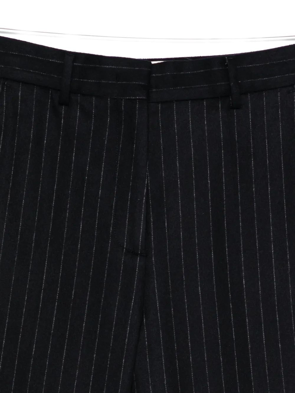 Barena Venezia Pinstripe Wool Trousers In Black