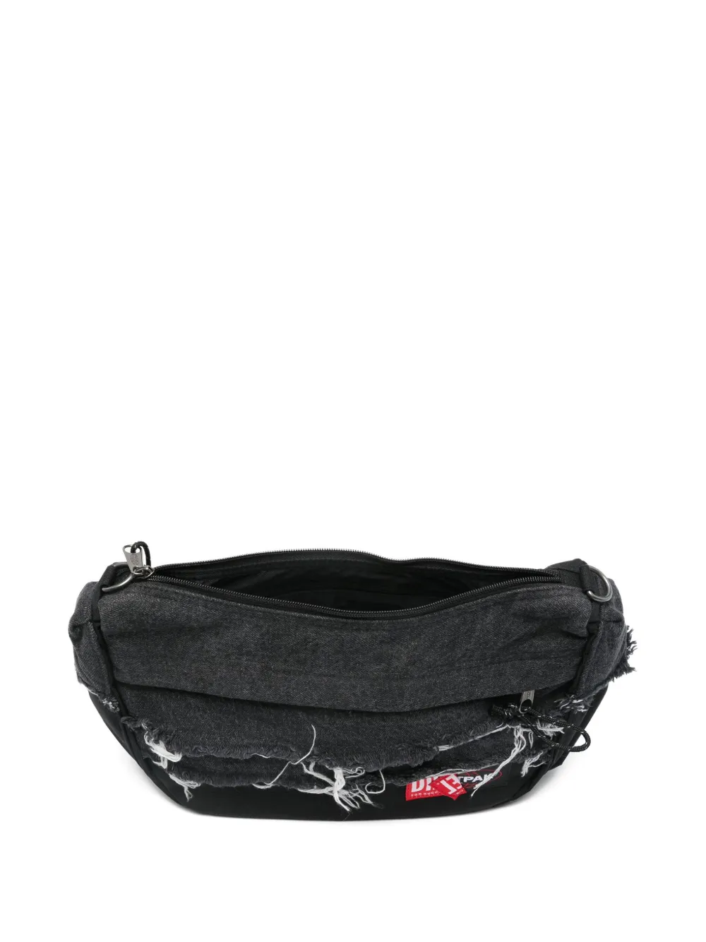 Eastpak X Diesel Frayed Denim Shoulder Bag In Black