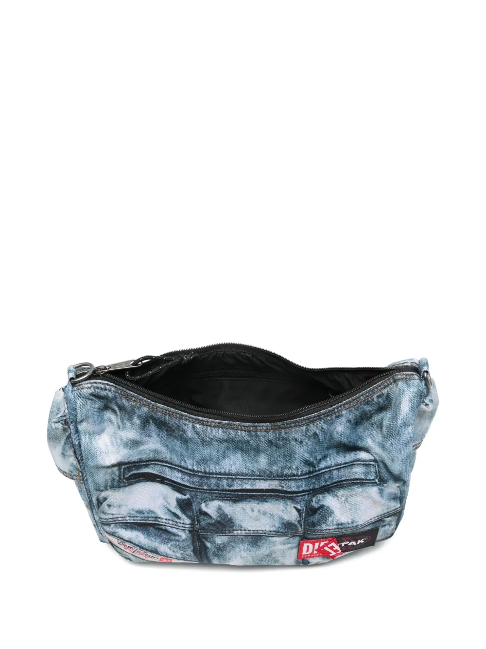 Eastpak x Diesel schoudertas met denim-effect Blauw
