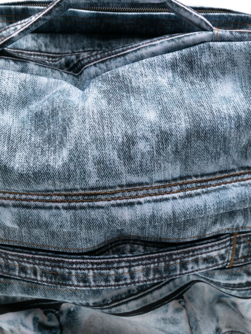 Eastpak Denim-effect Wheeled Holdall In Blue