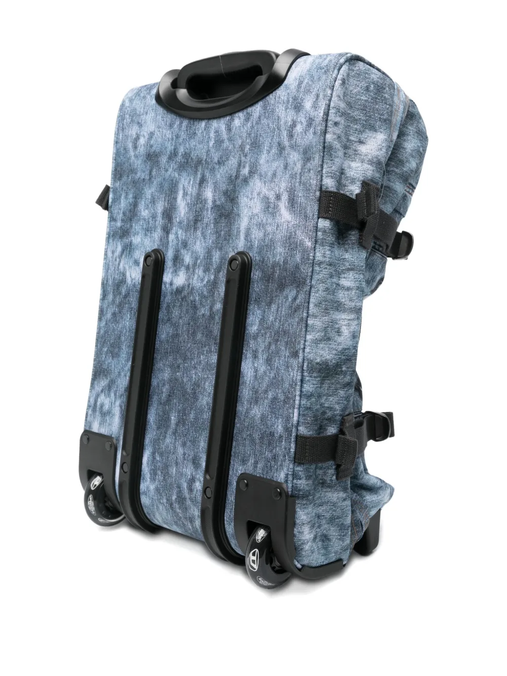 Eastpak Denim-effect Wheeled Holdall In Blue
