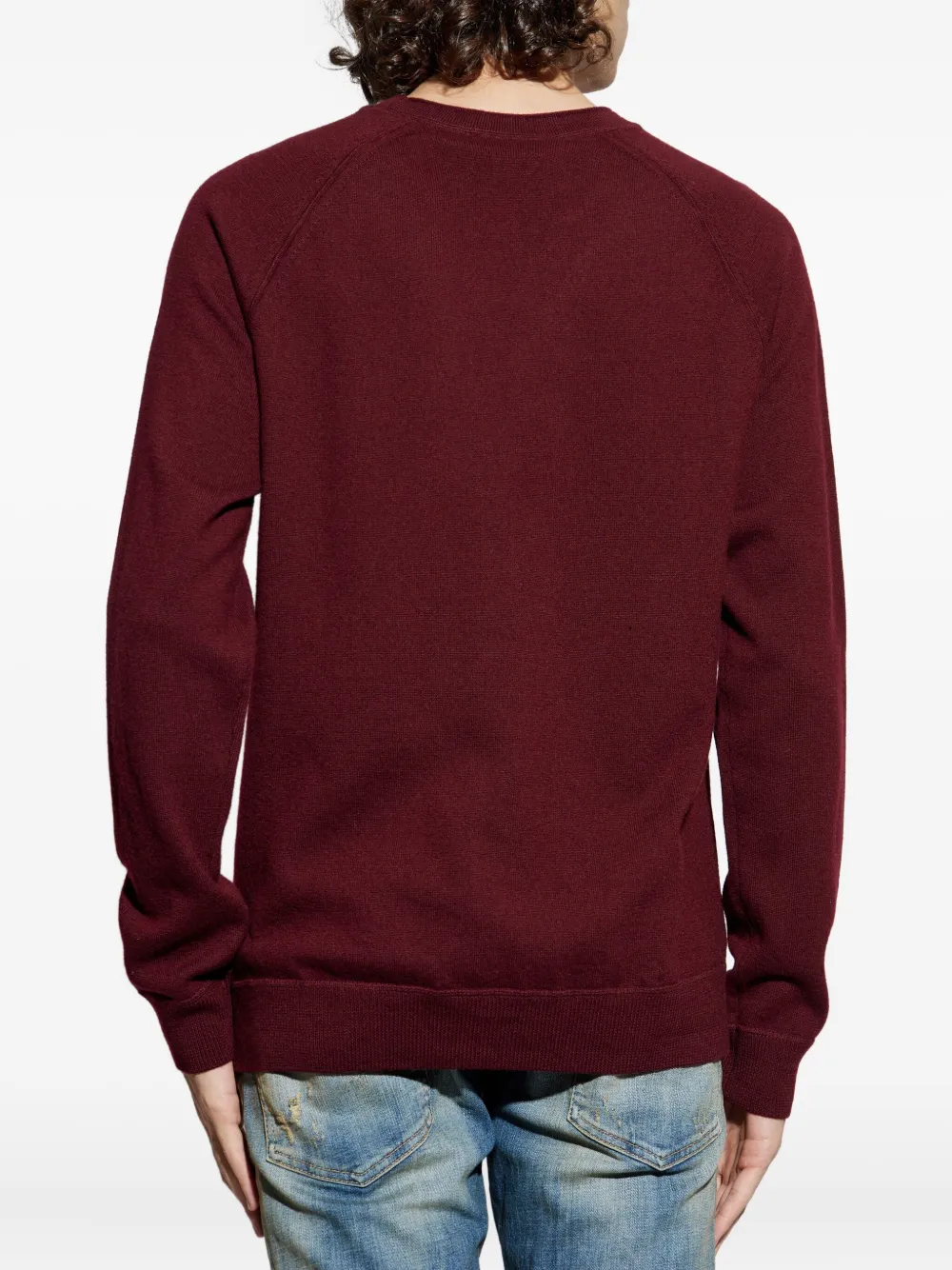 Dsquared2 Raglan-sleeve Sweater In Burgundy