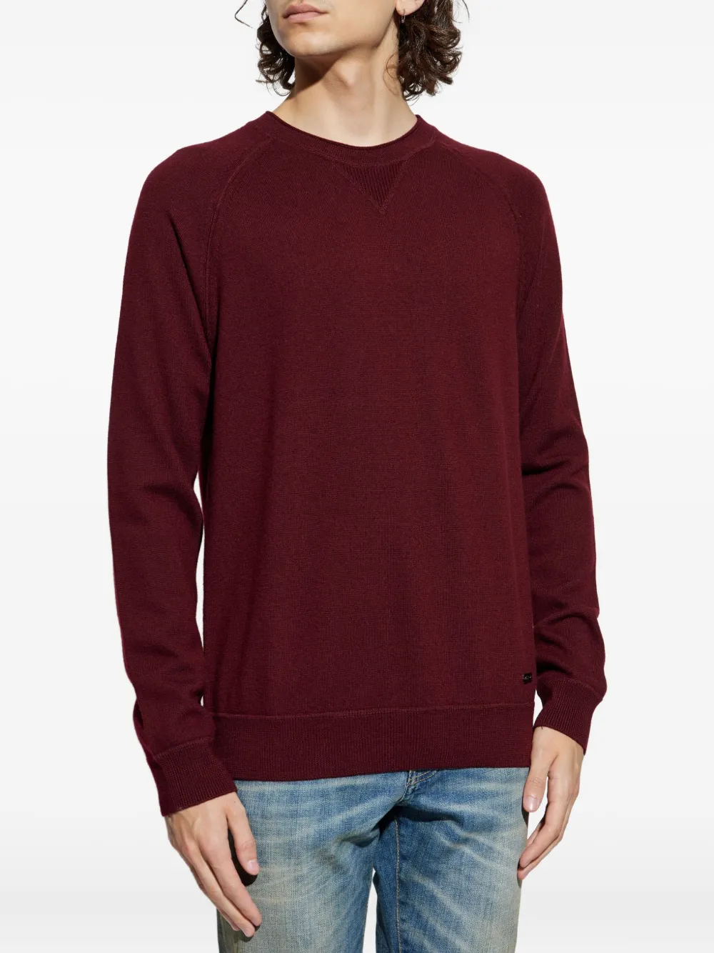 Dsquared2 Raglan-sleeve Sweater In Burgundy