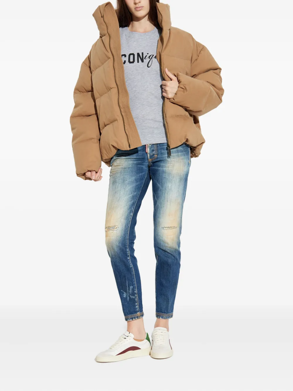 DSQUARED2 deer-print quilted jacket | Down Jackets | Image 2