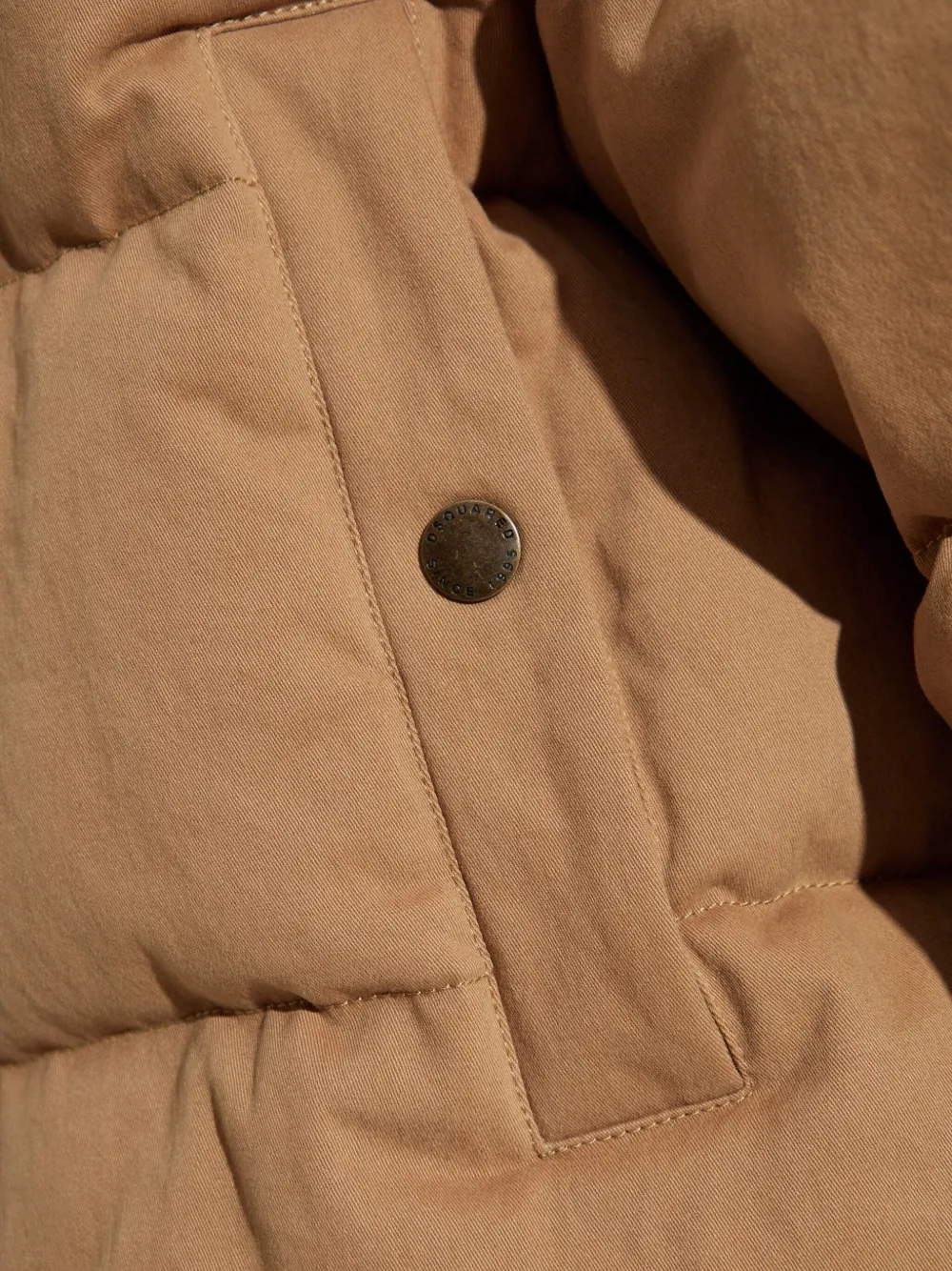 DSQUARED2 Gewatteerd jack met hertenprint Bruin