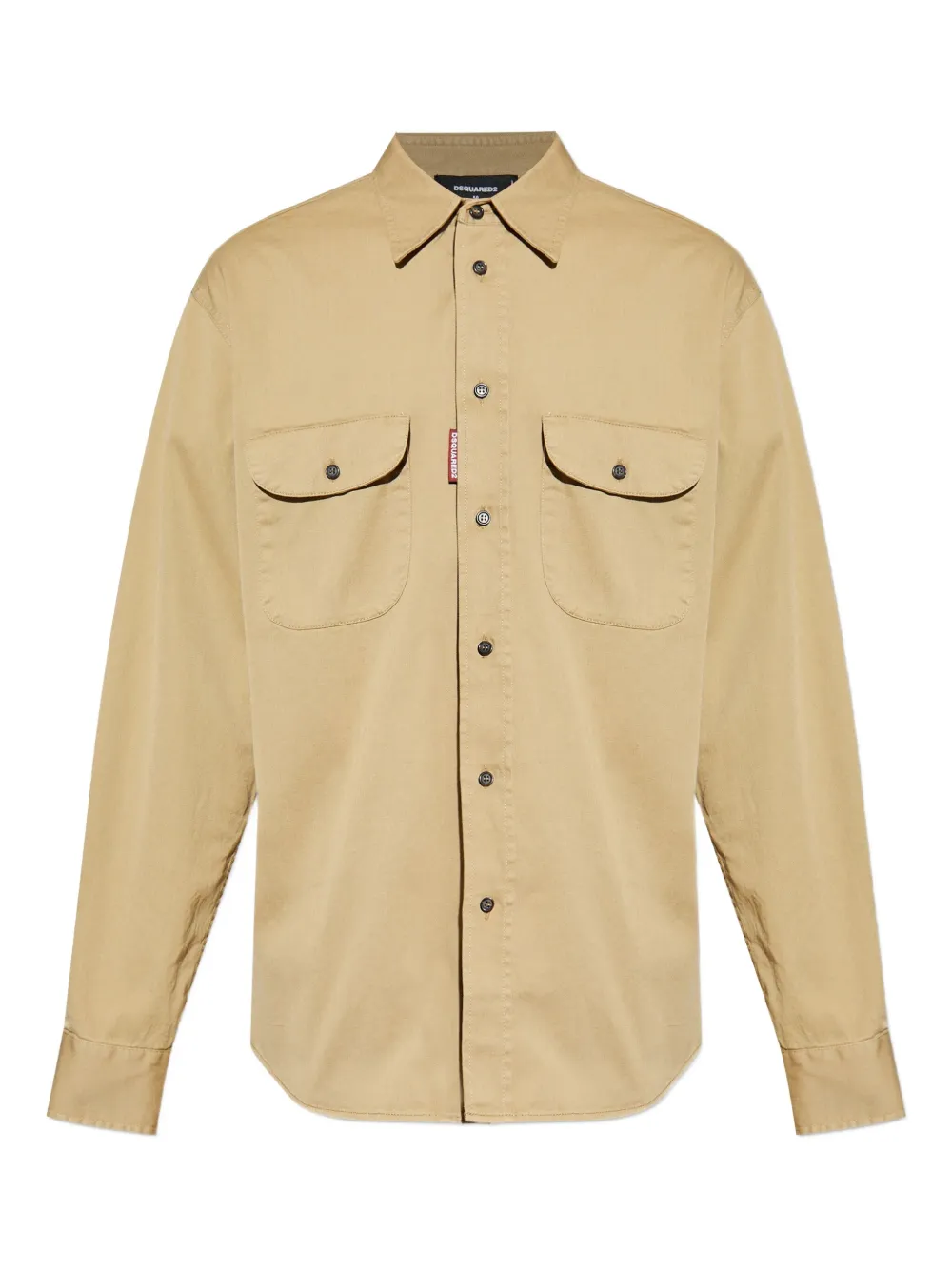 DSQUARED2 double-pockets landscape shirt jacket | Brown | Image 1