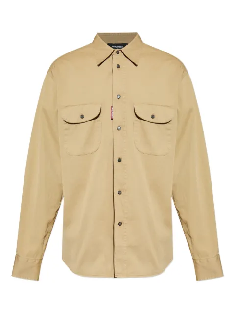 DSQUARED2 double-pockets landscape shirt jacket